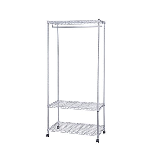 サイズ：幅 80cm アイリスオーヤマ ラック メタルラック ワードローブ キャスター付き ハンガー