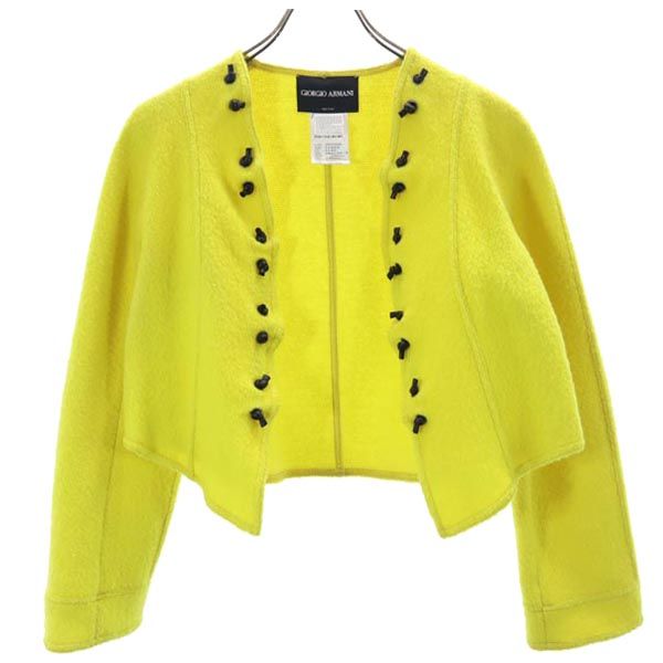 イタリア製 ウールブレンド ジャケット イエロー系 レディース