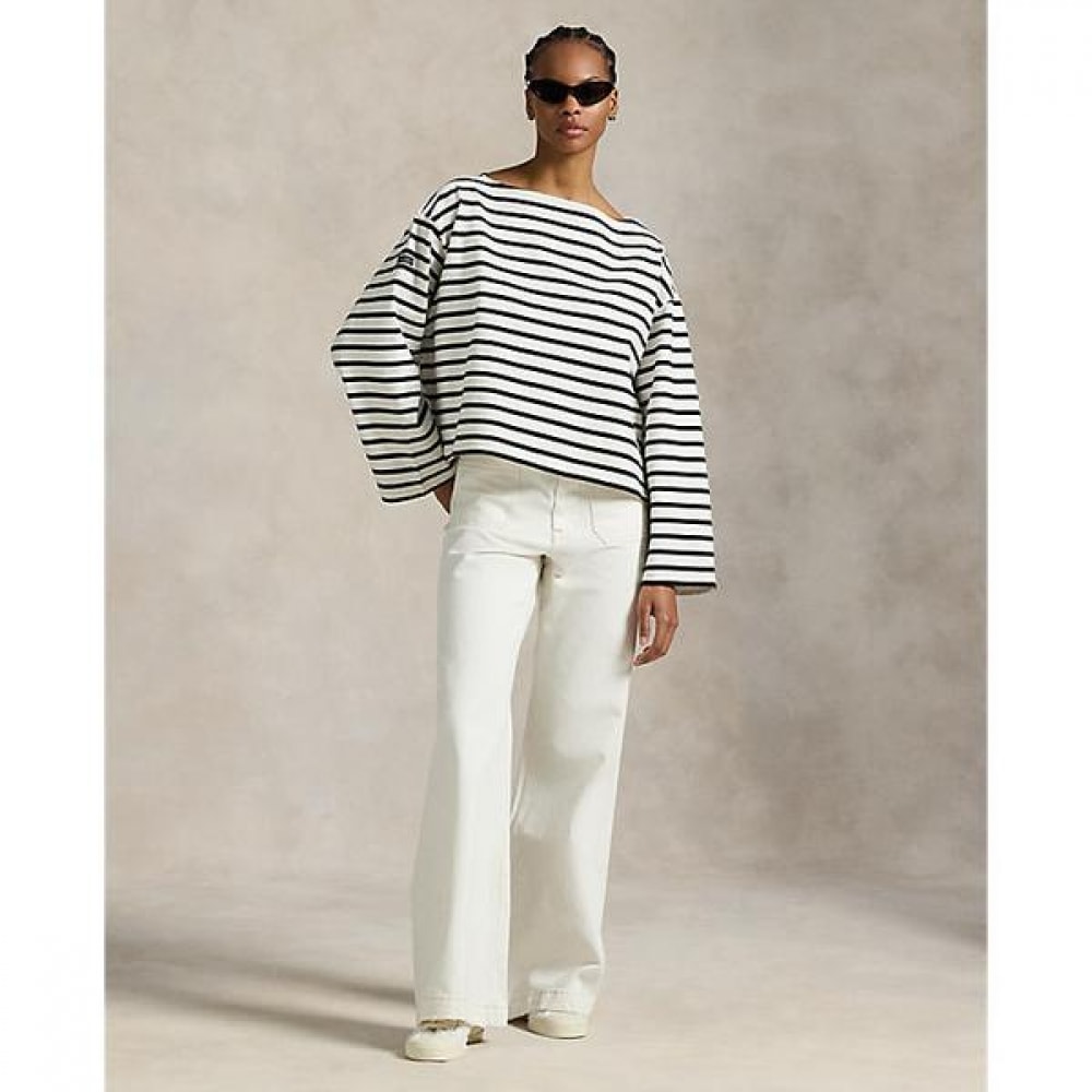 ポロラルフローレンレディースデニムワイドレッグセーラーパンツ (WMPOPNTNDL20316100)