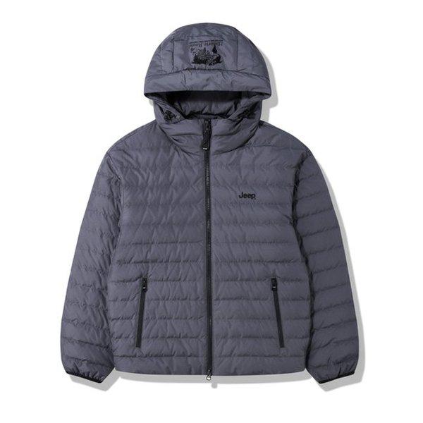 JQ4JPU421 ダークグレー 男女共用 フーディ 軽量 ダウン ジャンパー