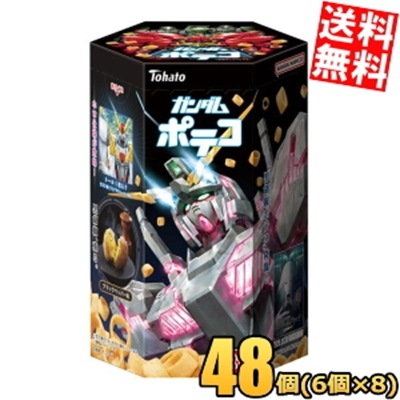48個 東ハト 23g ガンダムポテコ ブラックペッパー味 1ケース48個(6個×8) ガンダム ポテコ