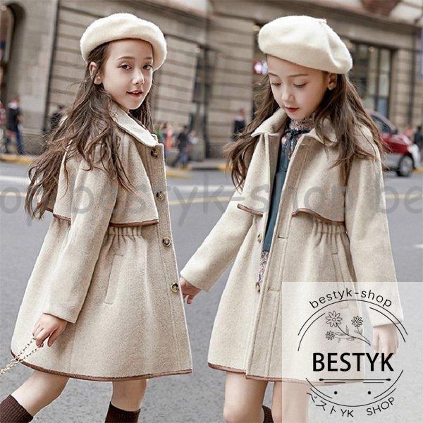 本日の限定商品 ウールコート 子供服 冬服 女の子 コート ロングコート 裏起毛 コート女児 アウター 通学 厚手 防寒 長袖 子ども服 カジュアル お出かけウールコート 子供服 冬服 女の