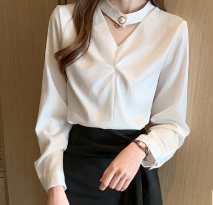 トップス デート シャツ 袖あり 長袖 Vネック スリム 細身 かわいい 大人可愛い きれいめ シンプル カジュアル 大人 上品 おしゃれ お洒落 かっこいい 大人可愛い 大人女子 こなれ感 ラフ