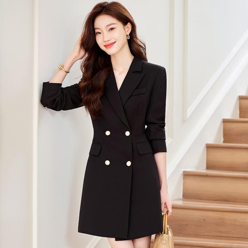 テーラードジャケット チュニック スプリングコート レディース ロングジャケット 長袖 フォーマル セレモニー アウター ミドル丈 チェスターコート ブラックフォーマル 入学式 卒業式 入園式 卒園式