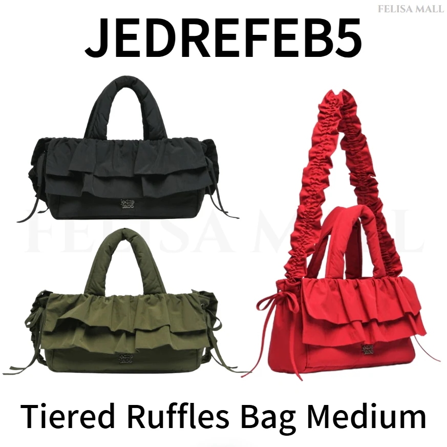 [JEDREFEB5] Tiered Ruffles Bag Medium 女性大人気 韓国バッグ