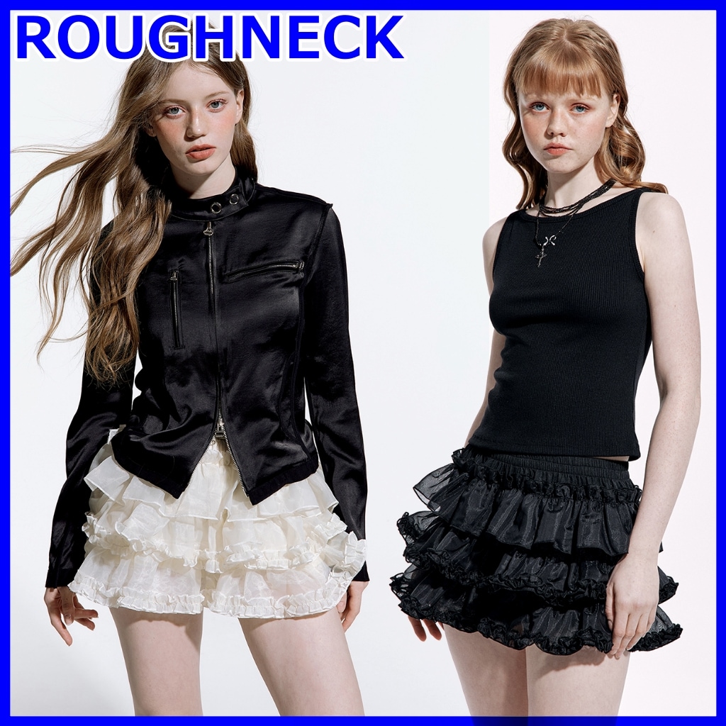 【ROUGHNECK】TUTU PANTS SKIRT [公式正規品] チュチュ パンツ スカート 韓国 シャーリング スカート フリルスカート カンカンスカート バンディングスカート スカートパンツ