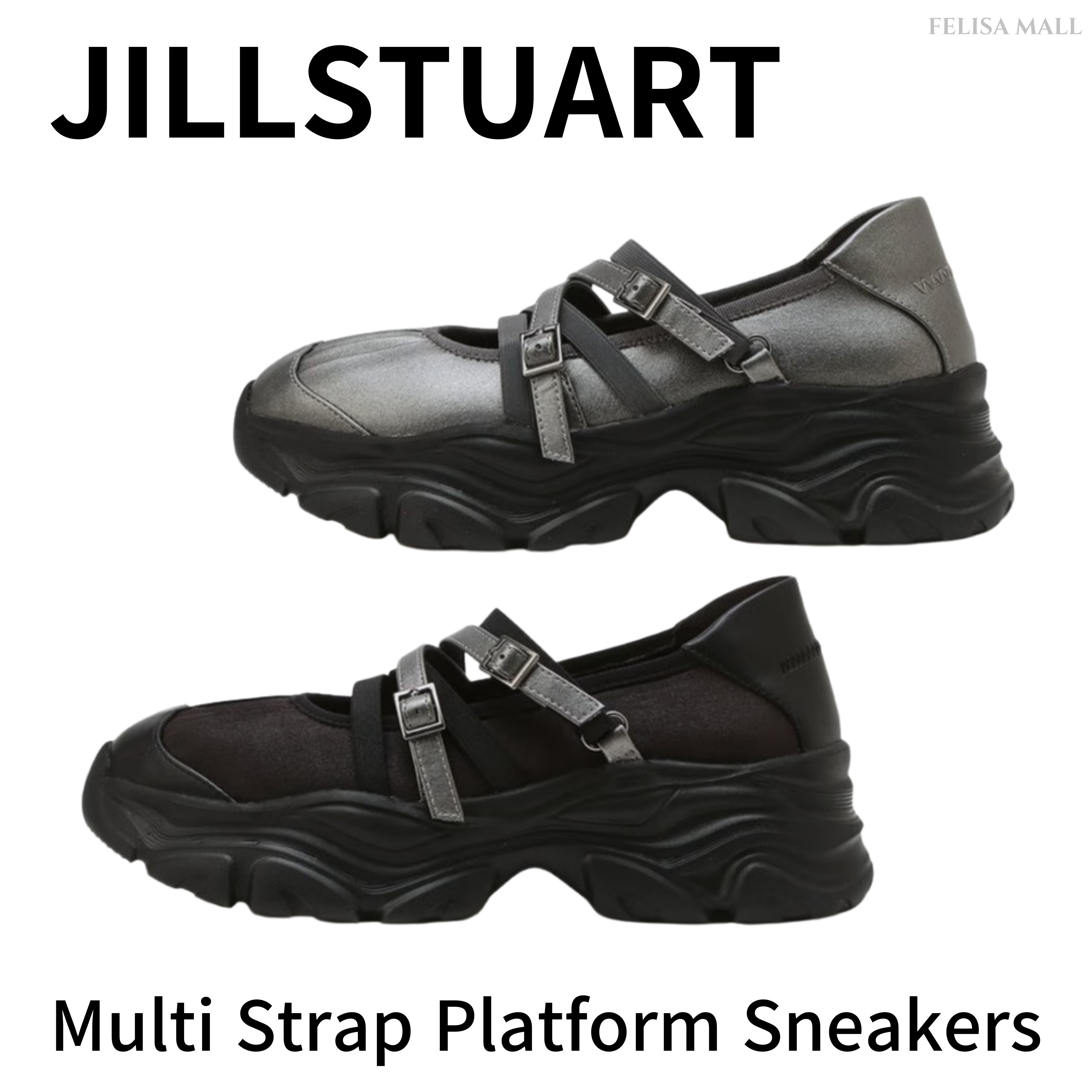 [JILLSTUART] マルチストラップ 厚底スニーカー 韓国人気