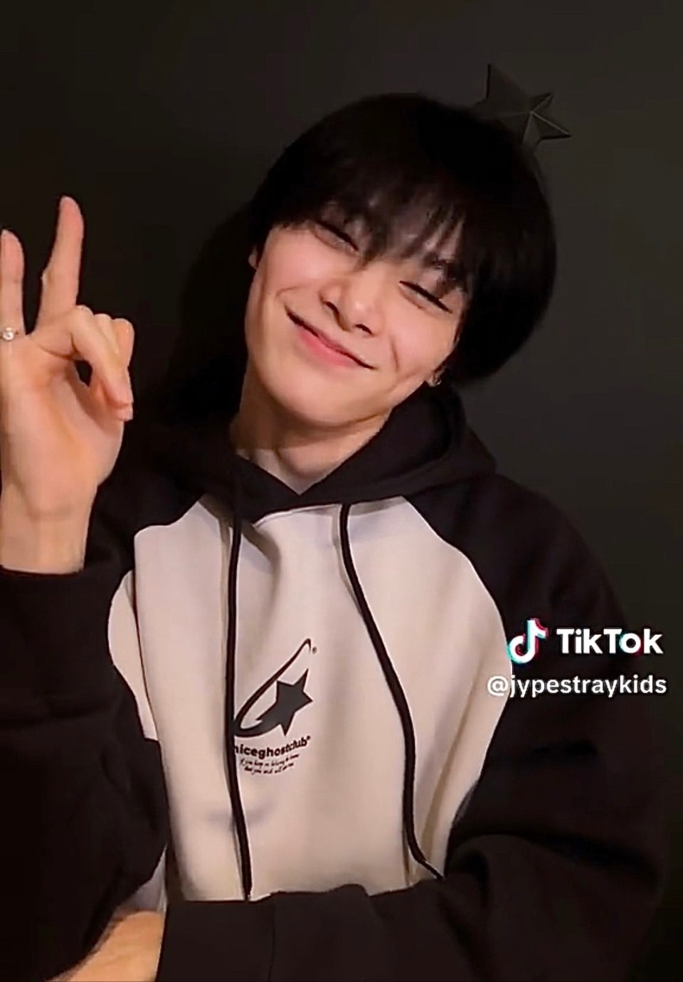 Stray Kids I.N アイエン 着用 SHOOTING STAR LOGO HOODIE 2色