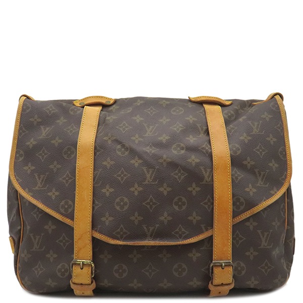 ルイヴィトン LOUIS VUITTON ショルダーバッグ ソミュール 43 モノグラムキャンバス モノグラム ゴールド金具 茶 肩掛け 斜め掛け M42252 873.Ｖ.I【中古】