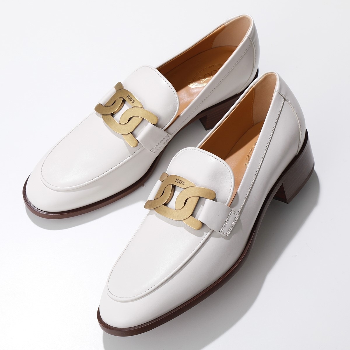 TODS トッズ ローファー ケイト XXW28K0FR00GOC レディース レザー ロゴ チェーン シューズ 靴 B015