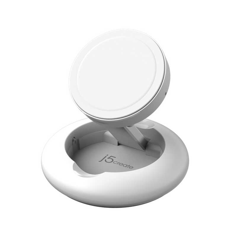 J5　ワイヤレス充電器 MagSafe認証 15W Wireless Charging Stand ホワイト　JUPW1107NP