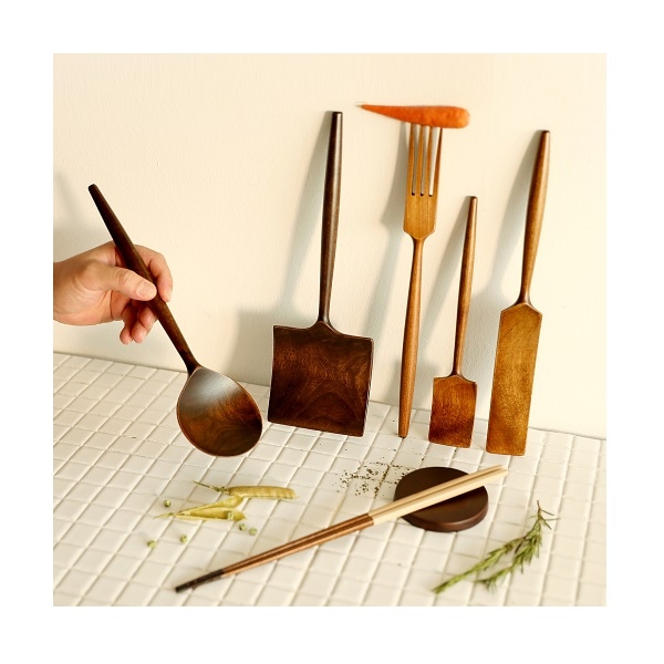 [ieum] 韓国生産 漆塗り調理器具裏返し ミニプレミアムウッドクックウェア12種単品