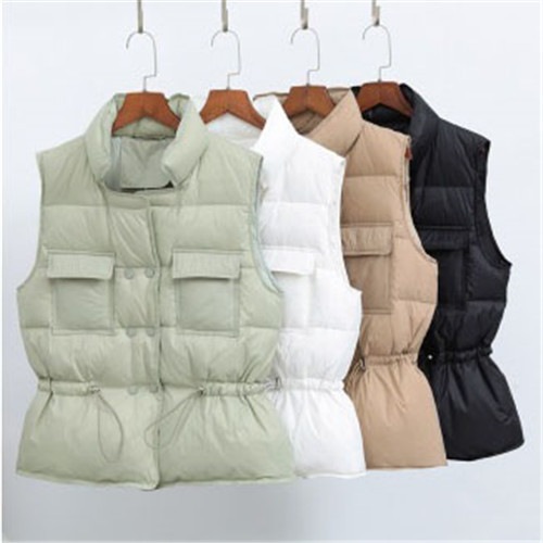秋冬 インナーダウンベスト 防寒対策 白 暖かい ダウンベスト 袖なし 着やせ ショート丈 フード付き ベスト 無地 大きいサイズ 緑 上着 カーキ レディースファッション 黒 通勤 レディース ジ