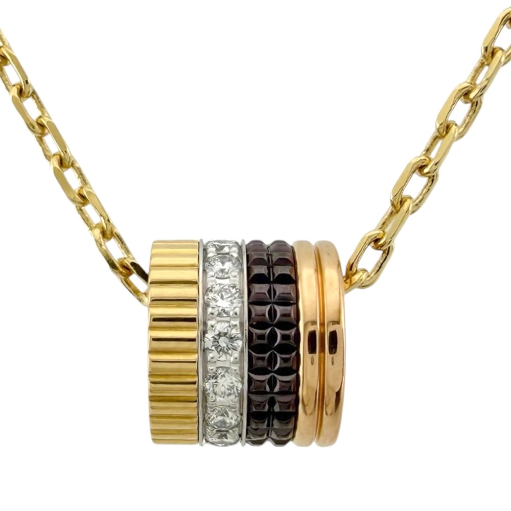 ブシュロン キャトルクラシック ネックレス 18金 K18イエローゴールド ダイヤモンド Boucheron 中古 美品