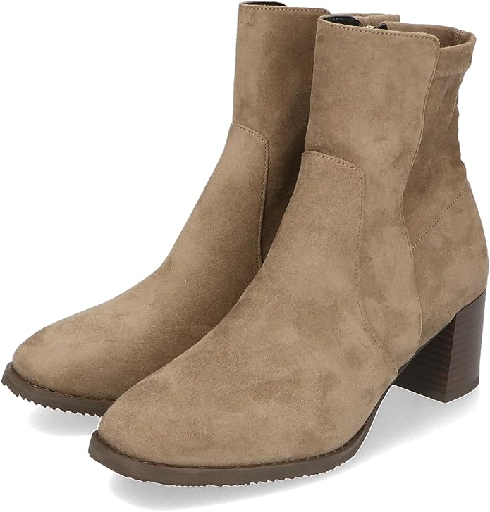 [オリエンタルトラフィック] ブーツ レディース ラウンドトゥ チャンキーヒール 大きいサイズ 小さいサイズ 歩きやすい 安定感 ストレッチ 柔らかい 21408 31408