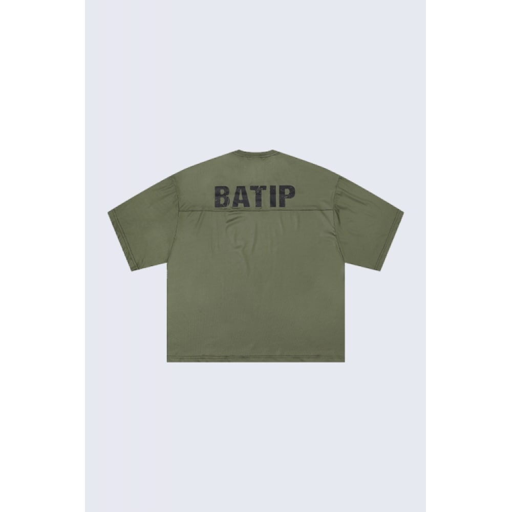BATIP ラグビークールオーバーフィット半袖Tシャツビンテージオリーブ
