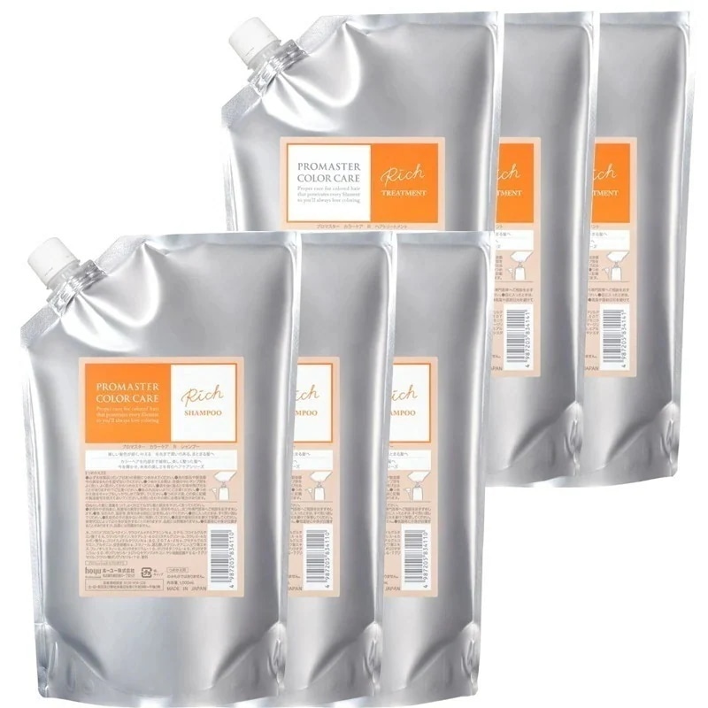 プロマスター カラーケア リッチ シャンプー 1000mL ×3個 + トリートメント 1000g ×3個 詰め替え セット