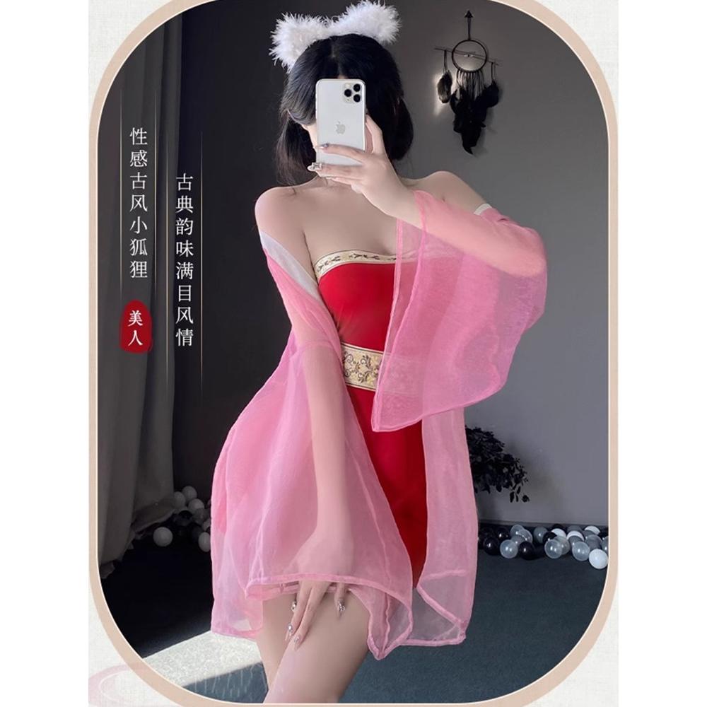【3枚ご購入で200 OFF！】レディース仮装漢服古な寝スカート狐妖貴妃時代パジャマ宮廷下着緒を演じます