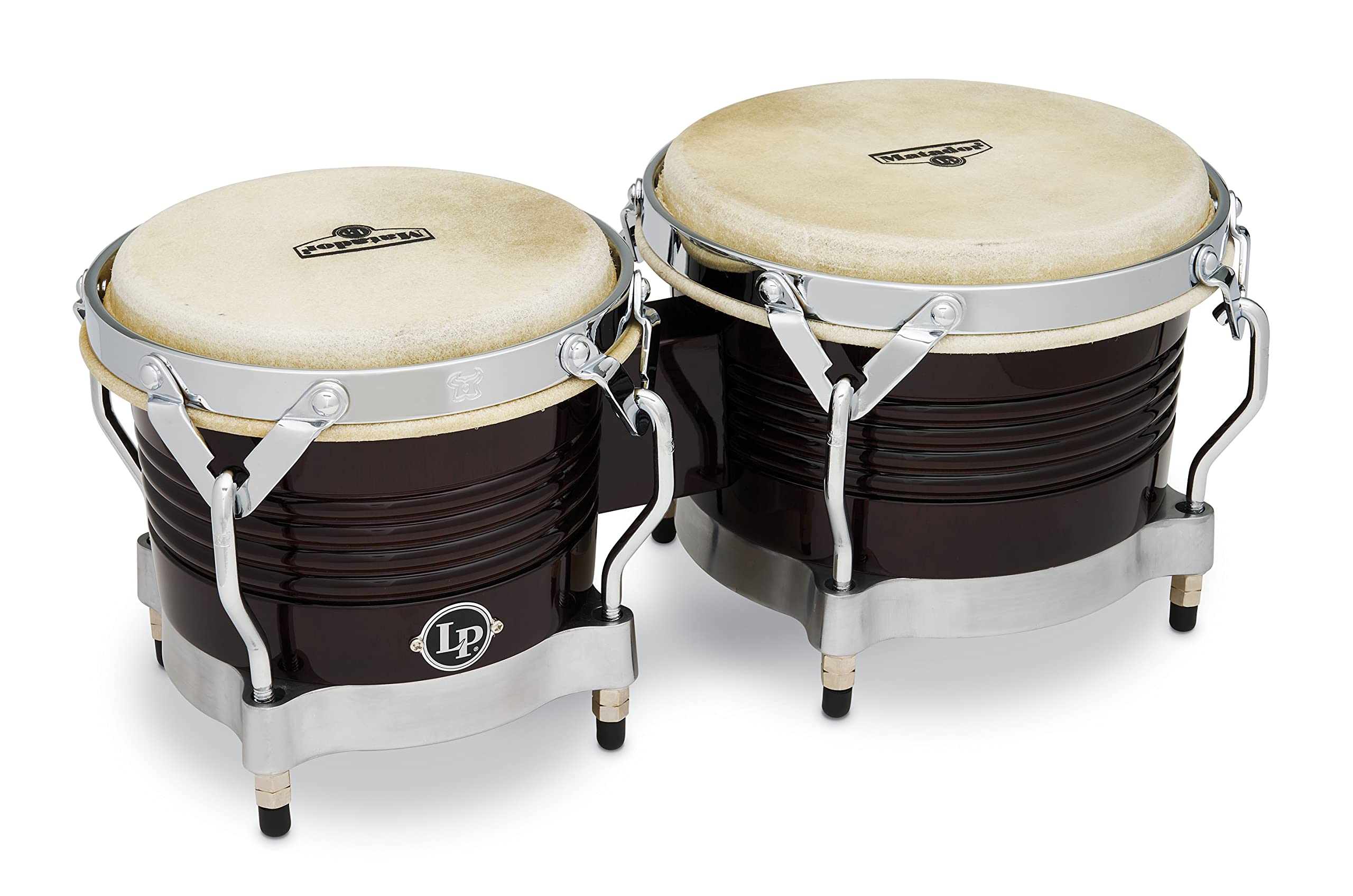 LP エルピー ボンゴ Matador Wood Bongos, Dark Brown, Chrome M201