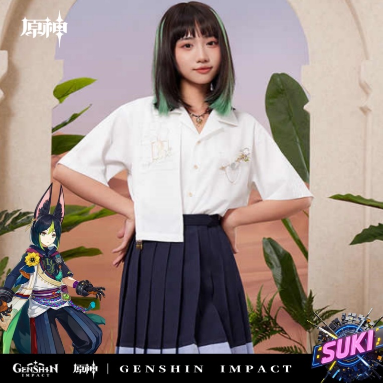 「半袖 シャツ」【プロ品質を極める!】原神 グッズ / ティナリ インプレッションシリーズ / Genshin Impact Tighnari 提纳里 げんしん コスプレ