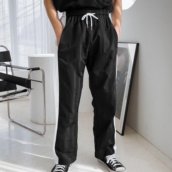 男性用トラック セミワイド バンディングパンツ 5C-PTA-Q089-ダークグレー