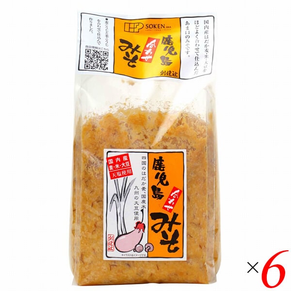 創健社 鹿児島合わせみそ 1kg 6個セット