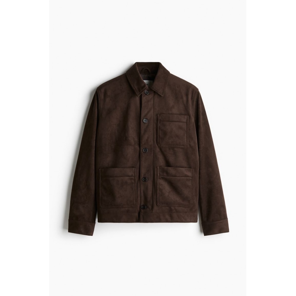 H&M レギュラーフィットジャケットダークブラウン 14,863円