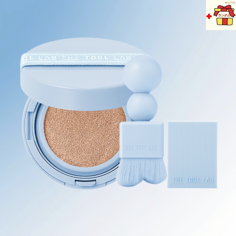 [先ランチング/軽い毛穴カバー] スタンプ スキンフィットクッションエアリー(ブラシセット/詰め替えセット) SPF40++ クッションファンデーション ツヤ肌 ナチュラルメイク ツールラボ ファンデ