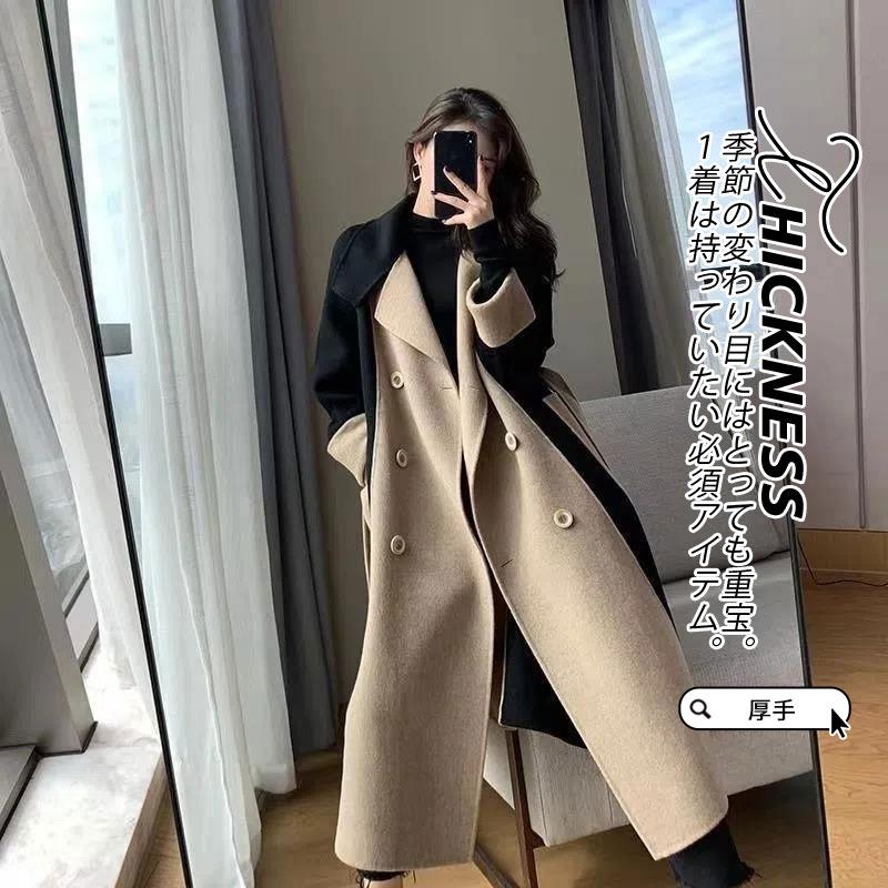 チェスターコート レディース 冬服 ラシャコート ロングコート ボタンダウン トレンチコート 折襟 カジュアル アウター 秋服 秋コーデ 春秋 着痩せ 通勤