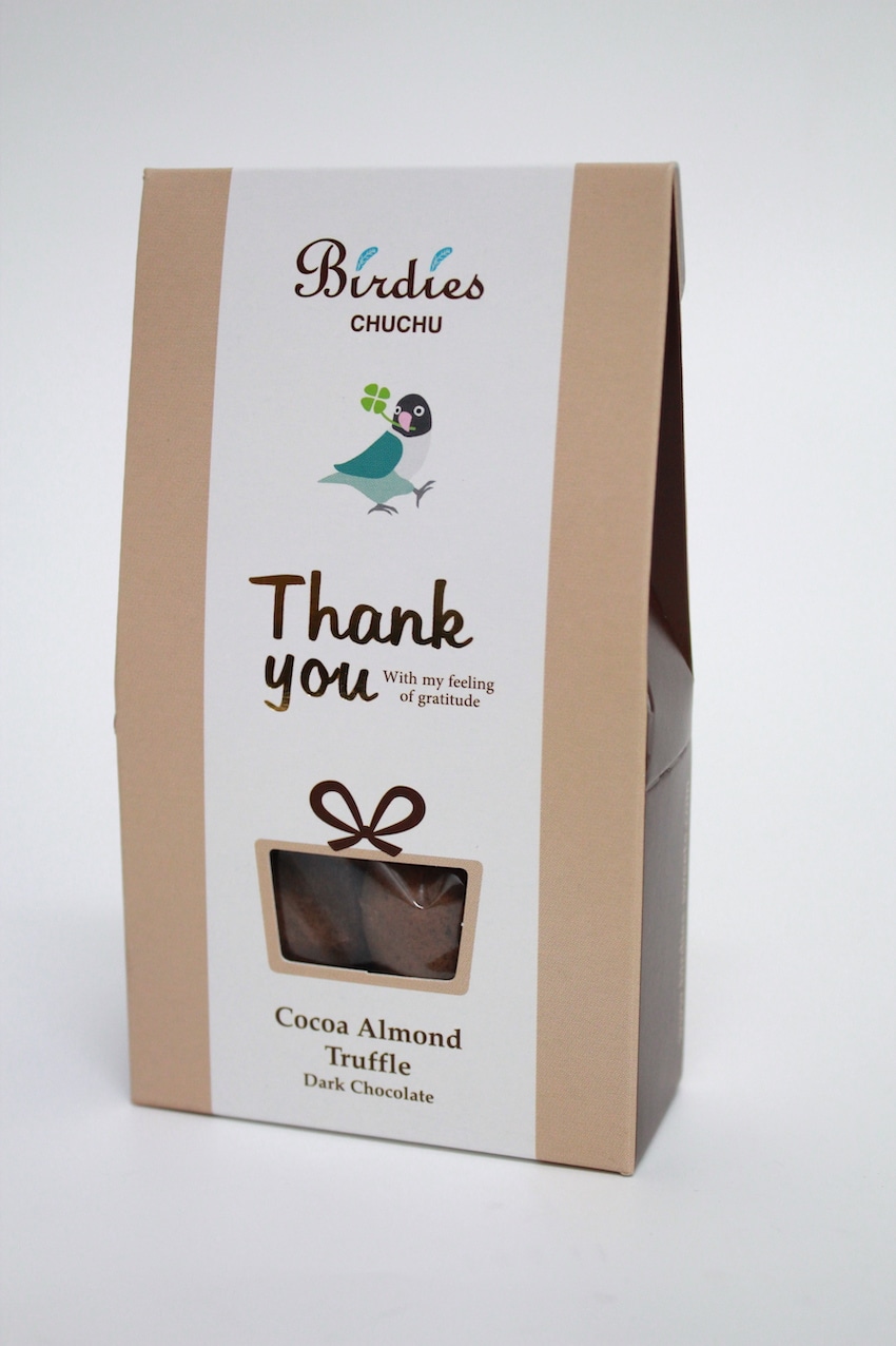 アーモンドトリュフチョコレート18個セット　Birdies サンクスボックス　ココア アーモンドトリュフチョコレート45g