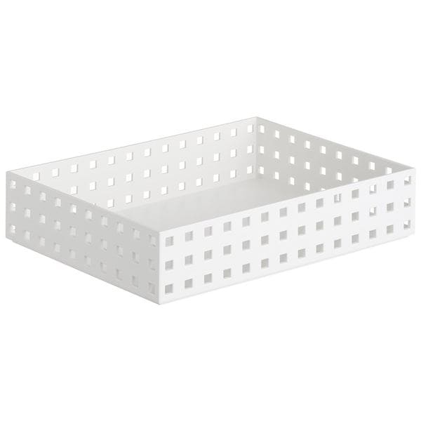 (まとめ) 小物入れ/マルチ収納ケース (ワイド ホワイト) 奥行き28cmタイプ ブリックス 9026 (24個セット)