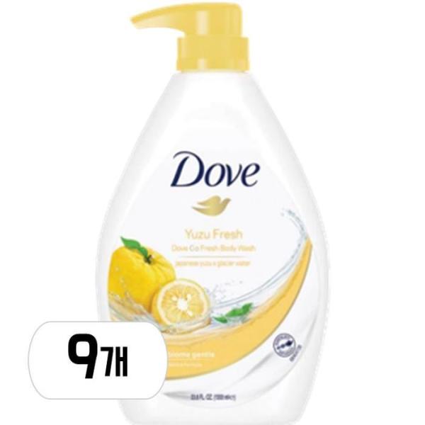 ダヴ ユジャフレッシュ ボディウォッシュ 1000ml 9個 (贈呈品なくなり次第贈呈終了)