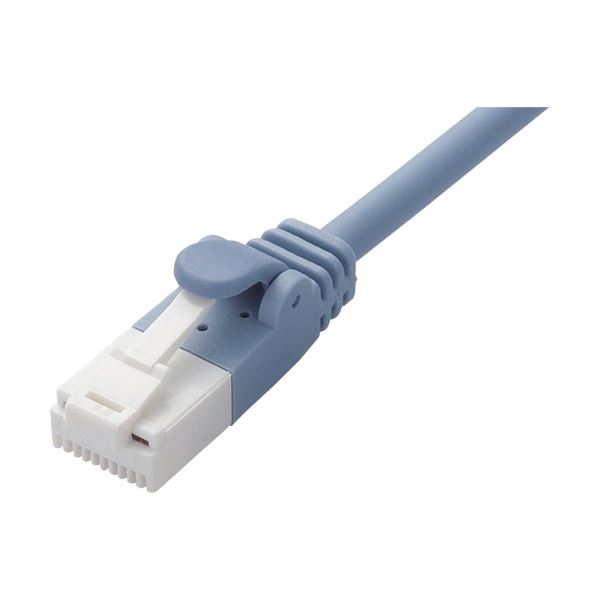 （まとめ）エレコムツメ折れ防止やわらかLANケーブル Cat6A準拠 ブルー 1m LD-GPAYT/BU10 1本(×5セット)