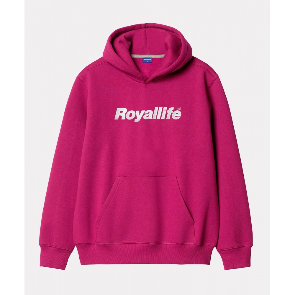 ロイヤルライフ RLPH3001 OG 刺繍ロゴ起毛パーカー-ピンク