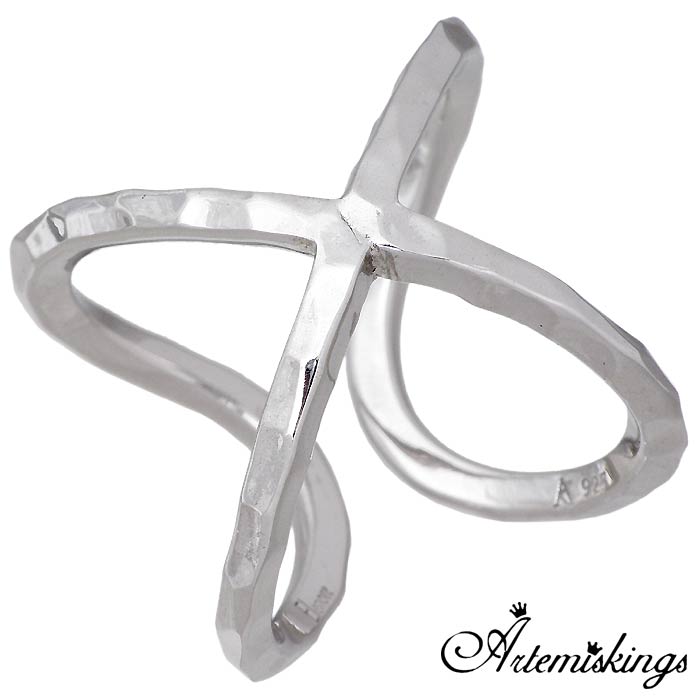 アルテミスキングスxエレノア Artemis Kings x Elenore ダブルネーム Xカフ シルバー リング 指輪 アクセサリー 9号14号 AKELR0001S