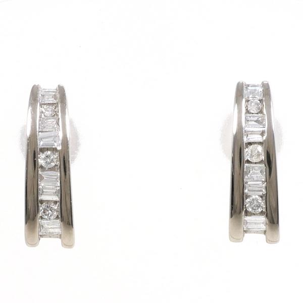 14K WG ピアス ダイヤ 総重量約1.3g ジュエリー 中古