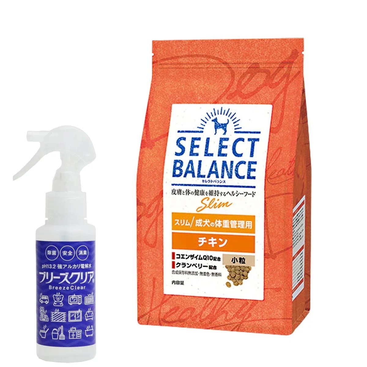 ドッグフード スリム チキン 小粒3kg【ph13.2強アルカリ電解水100ml付き】