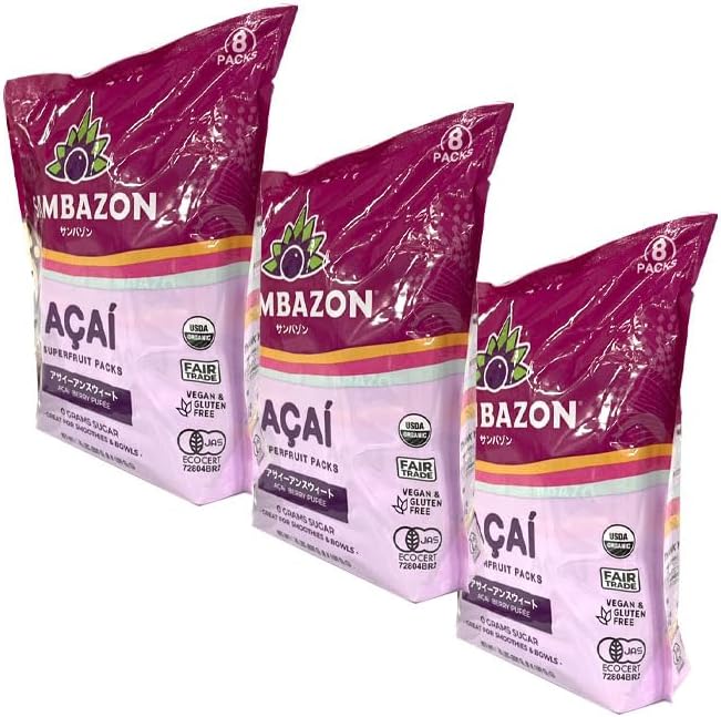 SAMBAZON サンバゾン 無糖 アサイースムージーパック 100gx4袋 x3ユニット 5,649円