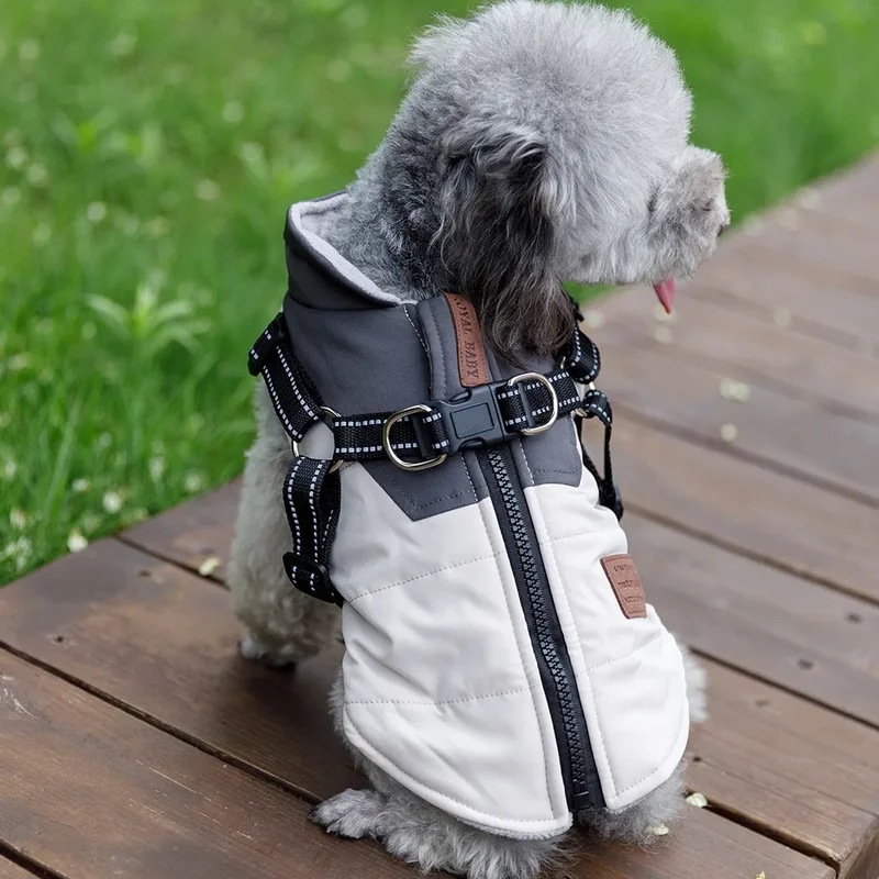 ペット用防水ジャケット,ハーネス付き,防寒服,ラブラドール,小型犬用コート,チワワフレンチブルドッグの服