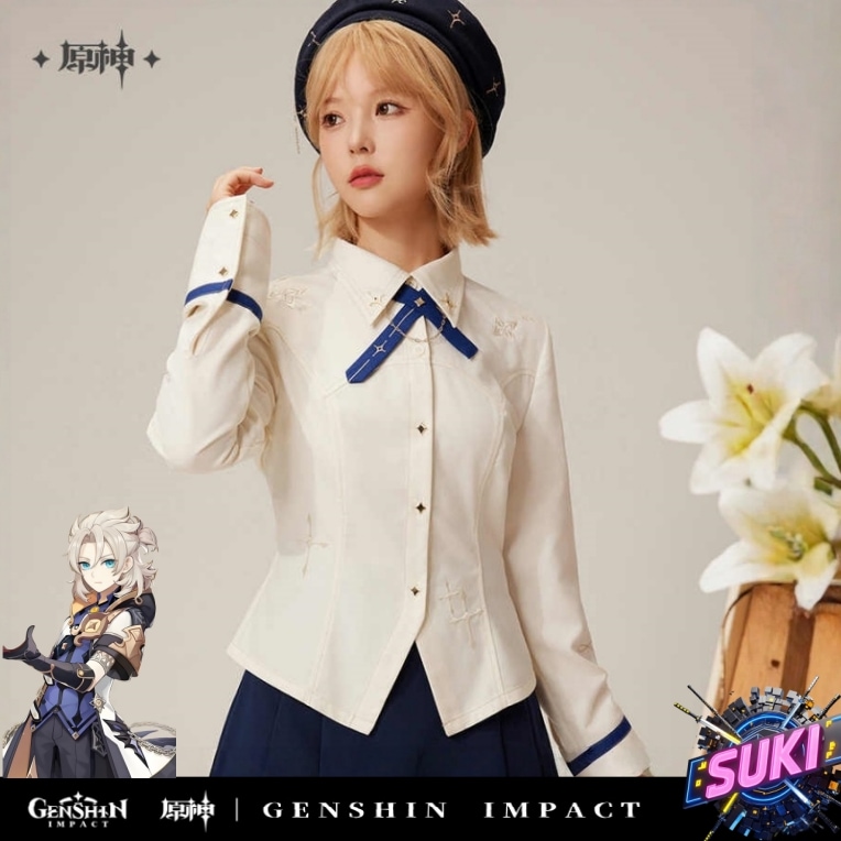 「シャツ」【プロ品質を極める!】原神 グッズ / アルベド インプレッションシリーズ / Genshin Impact Albedo 阿贝多 げんしん コスプレ