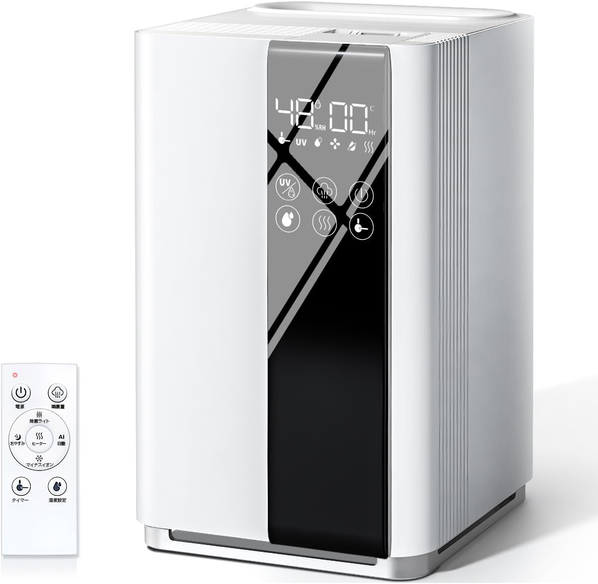 【2025新登場・AIスマート】 加湿器 大容量 5L 知能恒湿 ハイブリッド式加湿器 加熱式 &超音波式 4重除菌 & マイナスイオン 抗菌カートリッジ 空気清浄機能 100℃高温除菌 アロマ対応