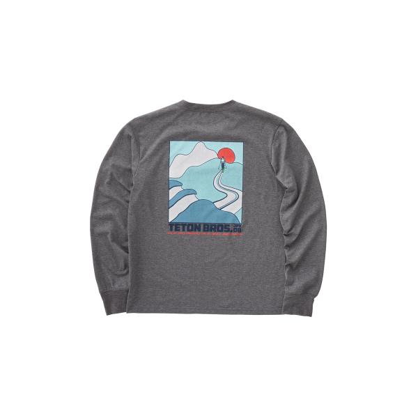 Teton Bros ティートンブロス TB Above Treeline L/S Tee Tシャツ 長袖 バックカントリー 登山 キャンプ アウトドア GRAY