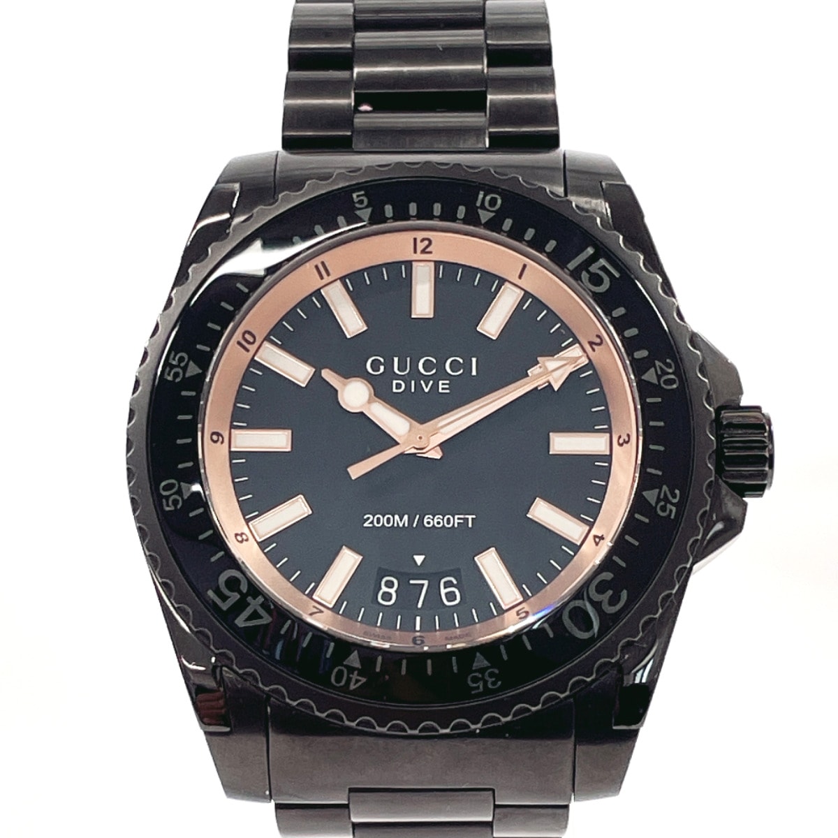 YA136213 ダイブ 腕時計 ブラック ステンレススチール メンズ