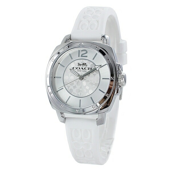 再入荷 コーチ 時計 レディース 腕時計 手表 Boyfriend ボーイフレンド ホワイト シリコンベルト 14503146 誕生日プレゼント ポイント消化