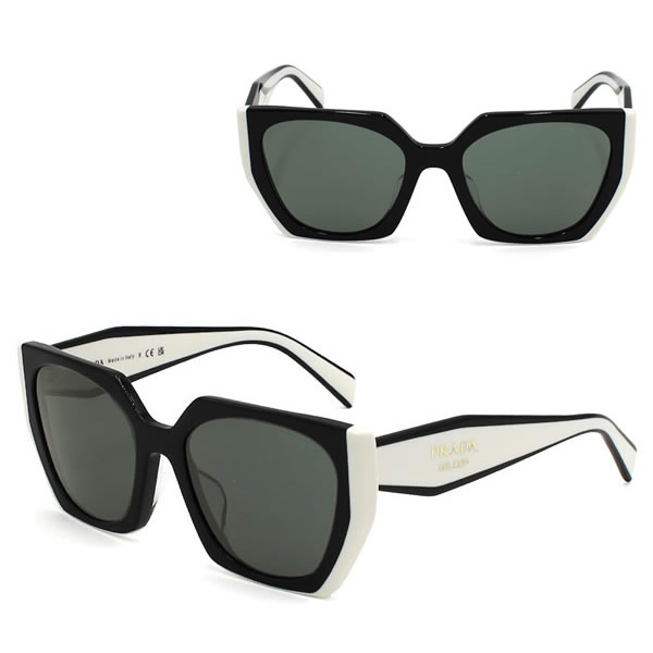 サングラス 0PR15WSF 09Q5S0 55 サングラス メンズ レディース ユニセックス ブラック タルク ダークグレー