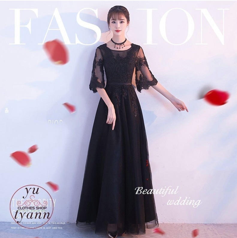 パーティードレス 結婚式 フォーマル ロング丈 袖あり 二次会 マキシ丈ワンピース お呼ばれ 大きいサイズ 二次会 発表会 袖あり 高級上品 30代 40代 50代 7,178円