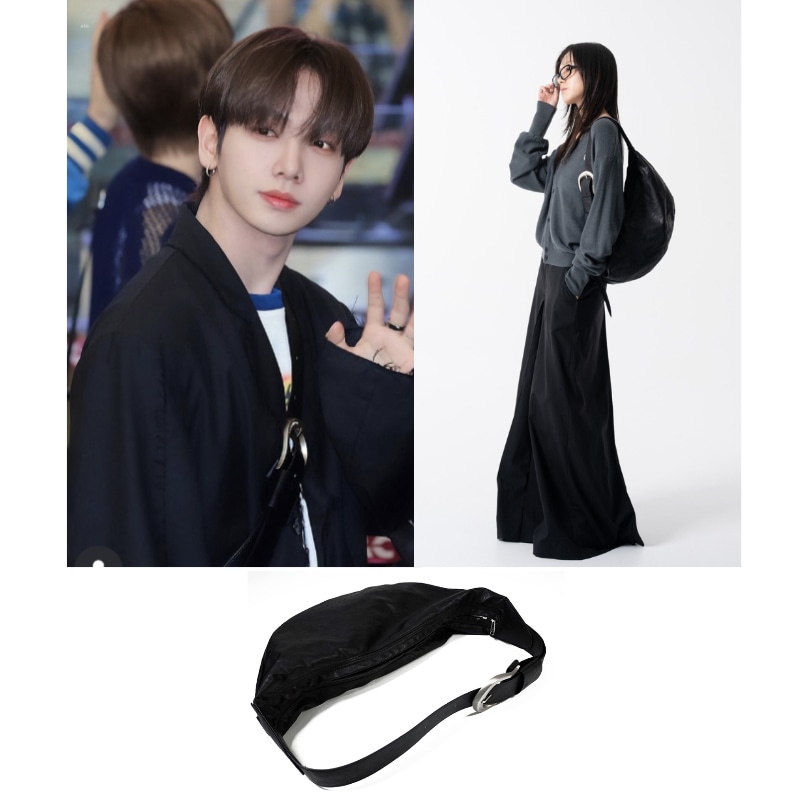 【BOYNEXTDOOR ジェヒョン着用】H-Buckle Banana Leather Bag