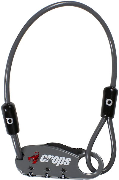 他サイト： CROPS (クロップス) バイク用 ケーブル ロック ヘルメットロック UNI-Q ユニーク グレー 4mm x 300mm 3桁ダイヤル 93g CP-SPD07SHT-17の商品画像