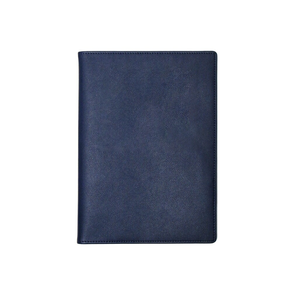 （まとめ買い）コレクト ノートカバー 本革調 A4 紺 CP-44V-BL [x3]