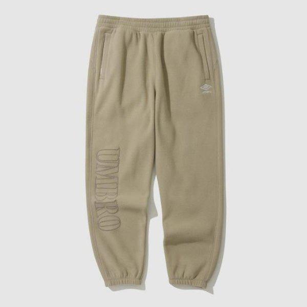 パンツ JQS UP423CFPN9-BEI プラスフリース ビッグレタリング ジョガーパンツ / BEIGE